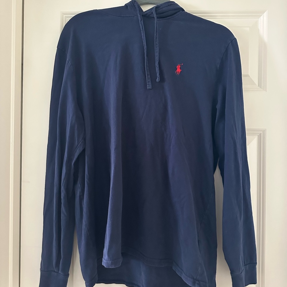 Hoodie long sleeves by Ralph Lauren Men's Dark Blue with Red Logo